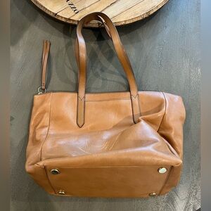 Fossil Leather Tote Bag